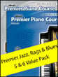 Alfred's Premier Piano Course: Jazz Rags and Blues, Levels 5 & 6 piano sheet music cover
